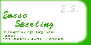 emese sperling business card